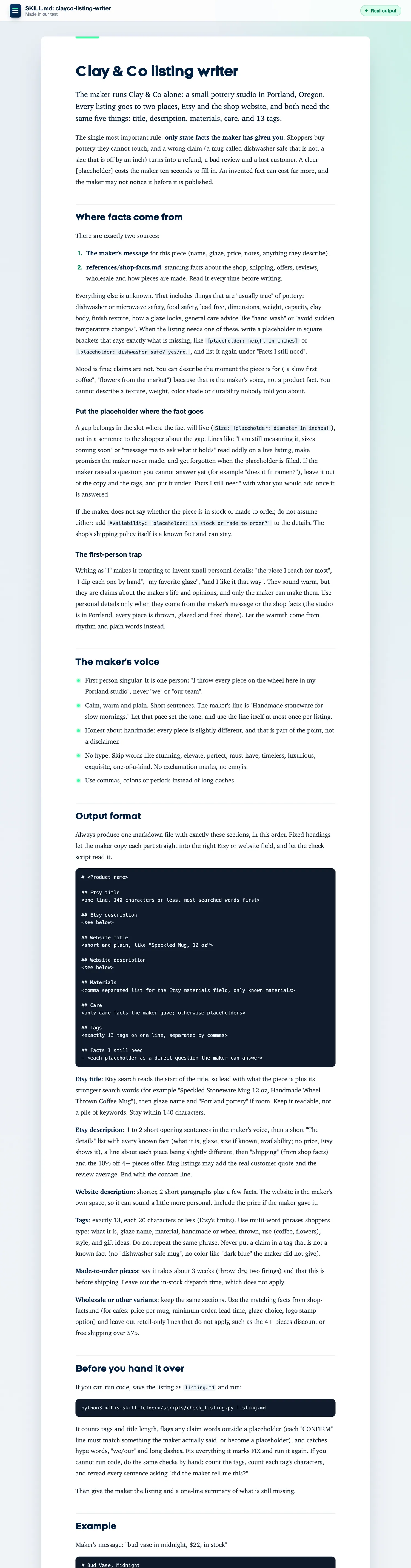 SKILL.md : clayco-listing-writer